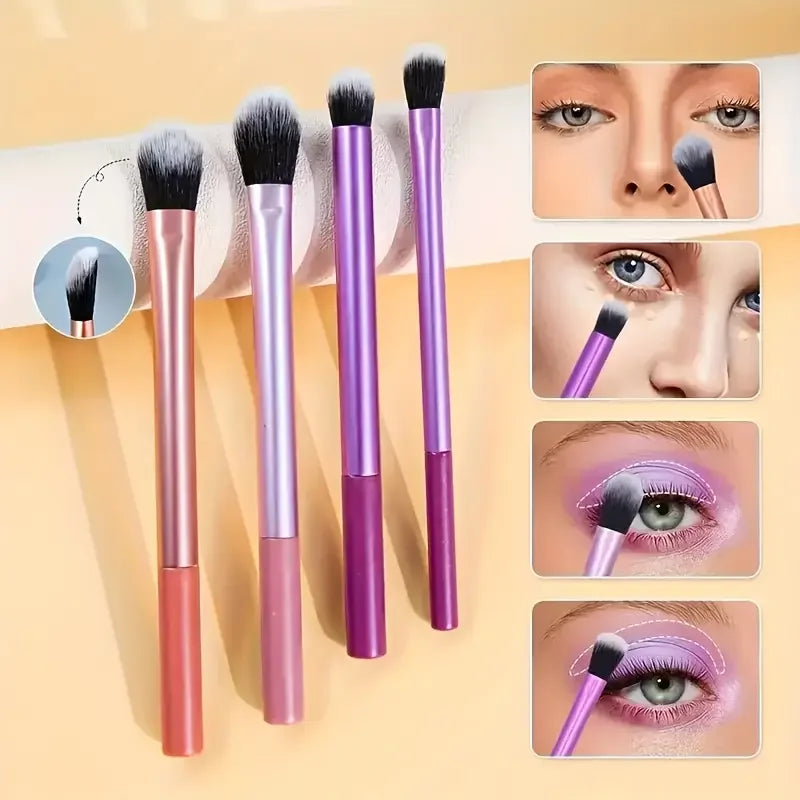 8Pcs Gradient Makeup Brush Set, Soft Synthetic Brushes for Foundation, Blush & Eyeshadow